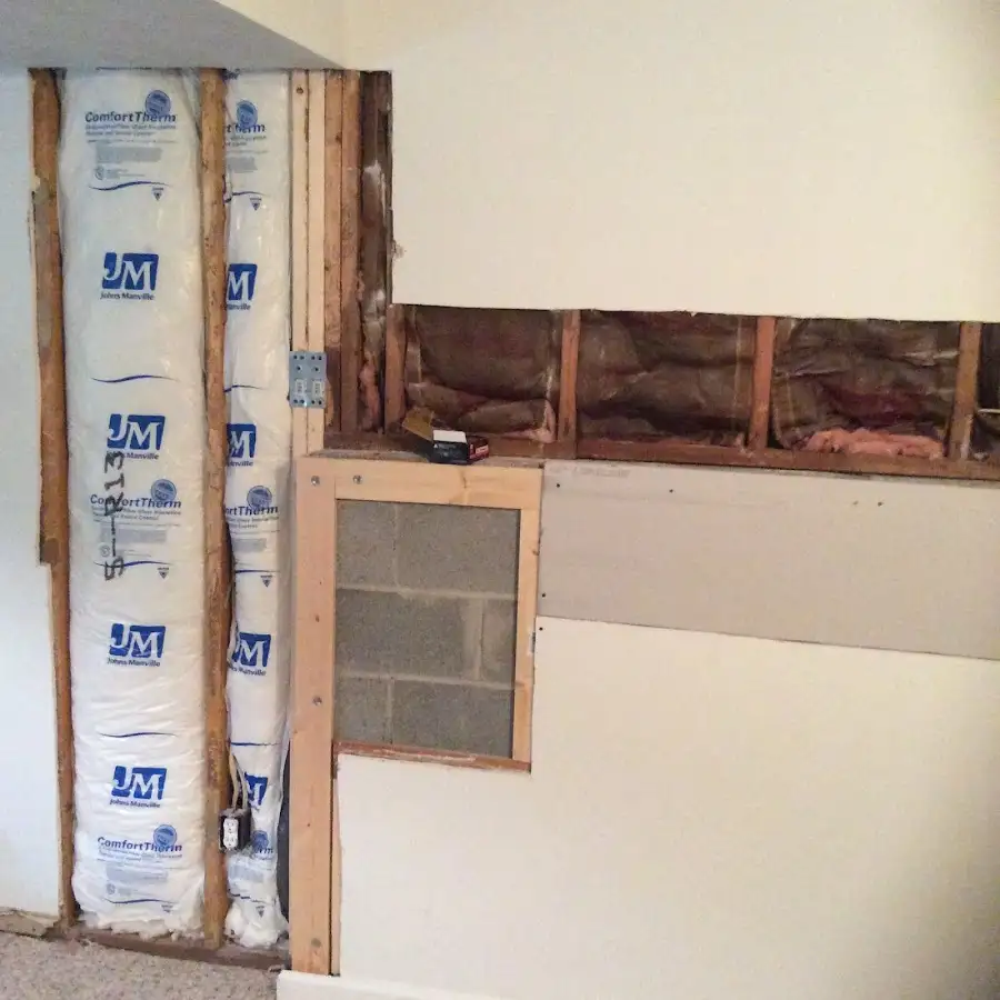 Wall insulation replacement during Contents Cleaning & Restoration in Coxsackie